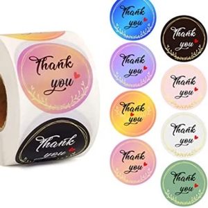 New! Thank you stickers! 50 count! 1.5 inch stickers! 8 designs